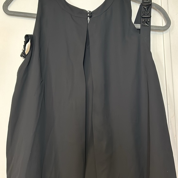 Black Flowy Blousewith Black Beads-sz large - Picture 10 of 16